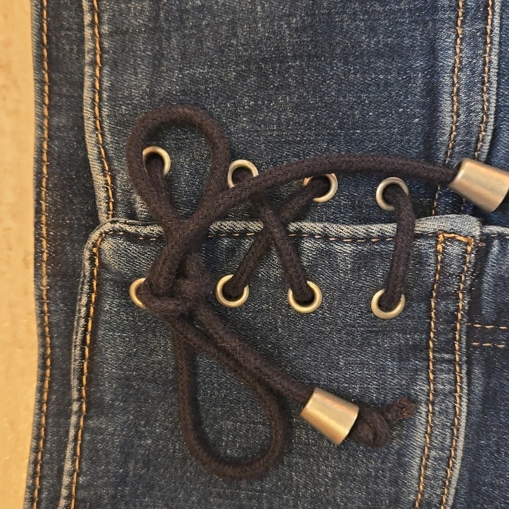 Free People Blue Denim Mini Skirt - Picture 2 of 8